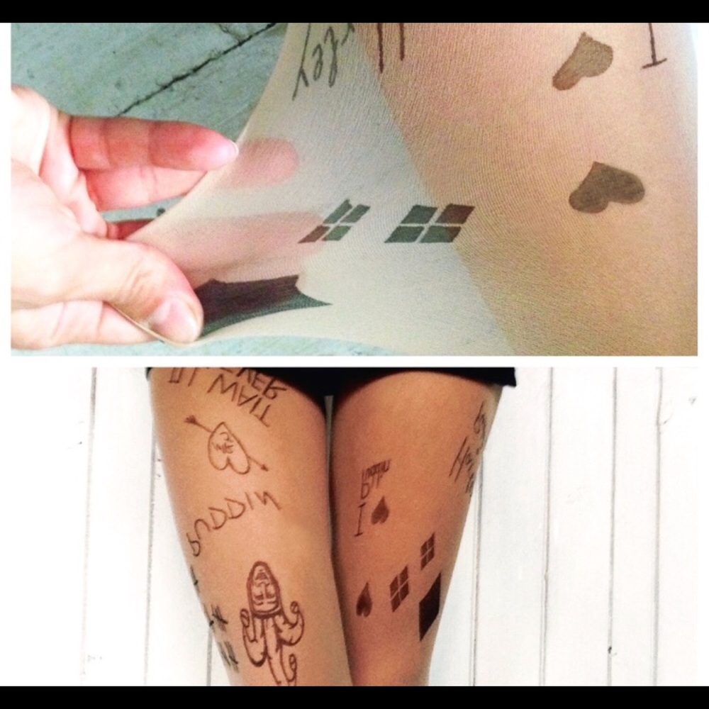 ♦️♥️Harley Quinn tattoostockings Suicide Squad♦️♥️